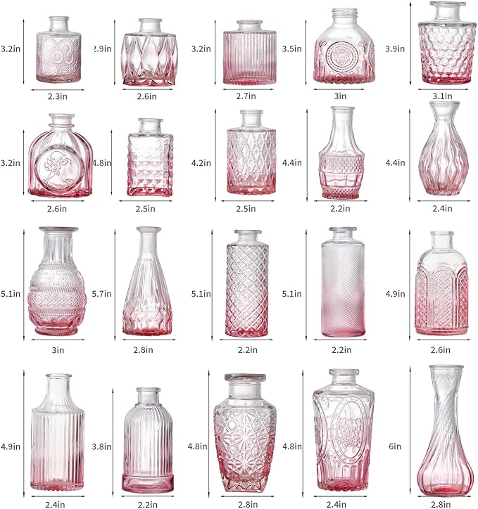Glass Bud Vase Set of 30 - Image 7