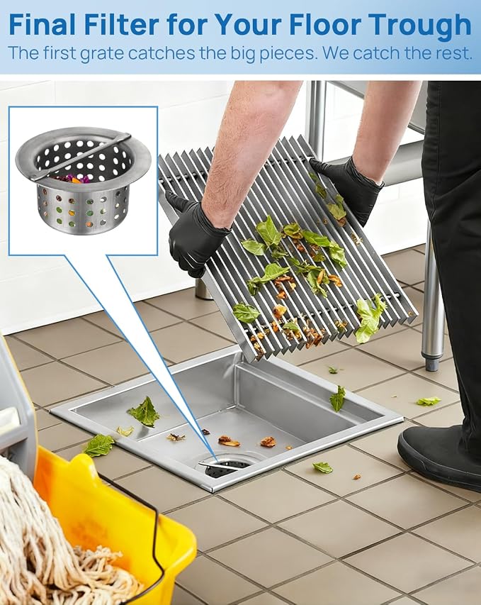 Commercial Floor Trough Drain Strainer Basket Cover - Image 4