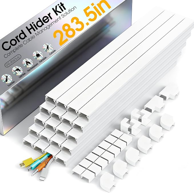 283.5in Cord Hider Wall, Cord Covers by Wuitaouy