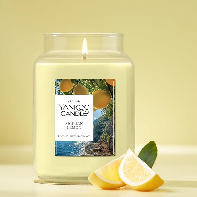 Yankee Candle Sicilian Lemon Scented Candle, 22oz Large Jar - Image 4