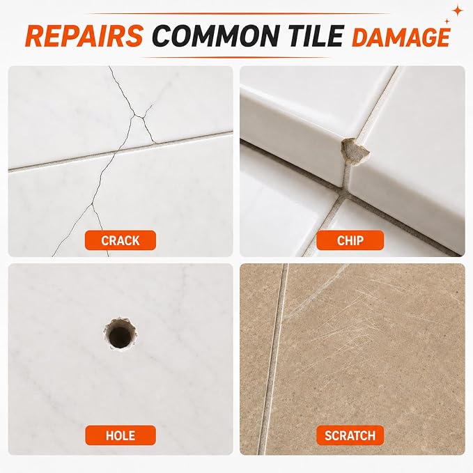 Tile Repair Kit, Ceramic & Porcelain Epoxy Putty - Image 2