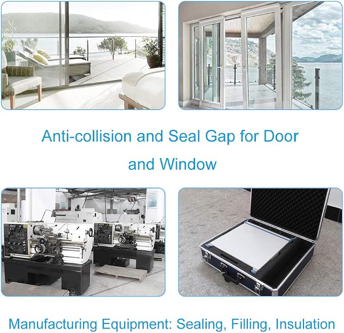 Window Door Seal Tape 1/2Inch Wide X 1/2Inch Thick, Weather Stripping - Image 7
