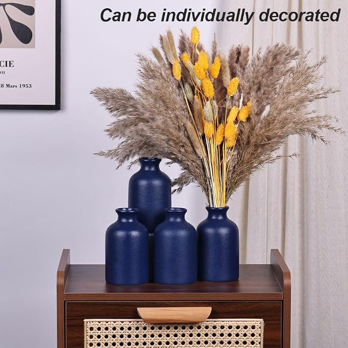 Blue Bud Vases Set of 6 - Image 7