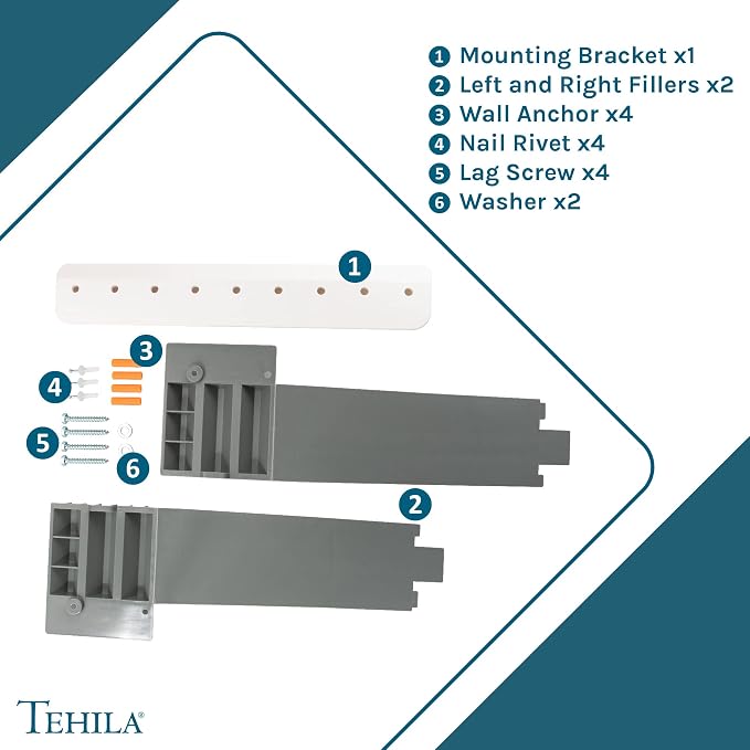 JS Jackson Supplies Tehila Grey Wall Mounting Kit - Image 9