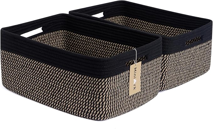 MiniArk Large Storage Baskets for Shelves, Baby Nursery, Toy Baskets Box by MiniArkStorageBasketsHome