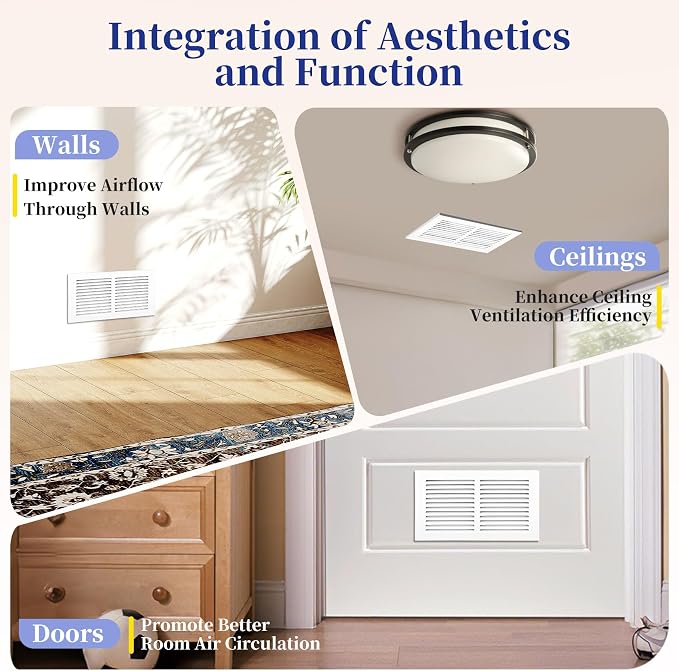 Fancat 12x6 Duct Opening | Steel Return Air Grille | Vent Cover Grill - Image 5