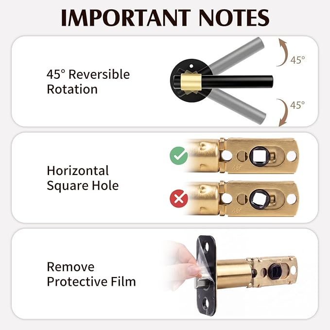 Door Latch Replacement – Adjustable Deadlatch 2-3/8" or 2-3/4" Backset - Image 8