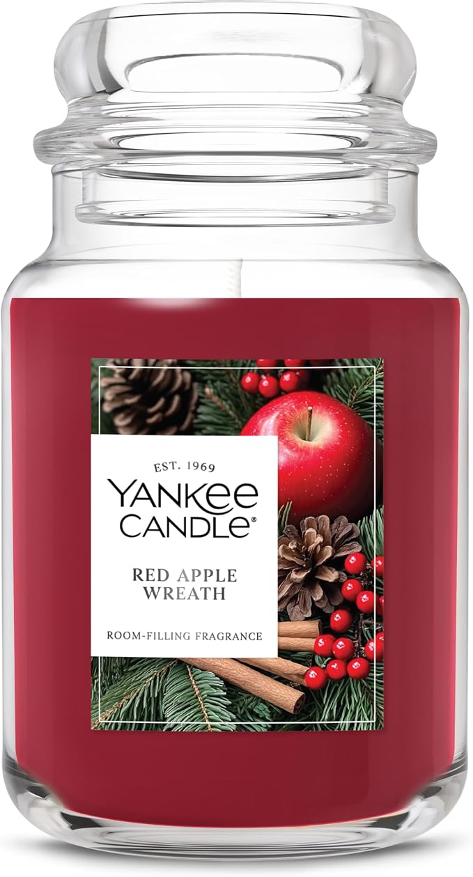 Yankee Candle Red Apple Wreath, Holiday Scented Candle, 22oz Large Jar by Unknown