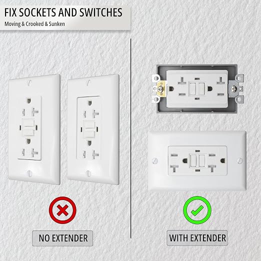 Single Gang Outlet Box Extender, 1/2 Inch, 1 Pack | Includes installation - Image 5
