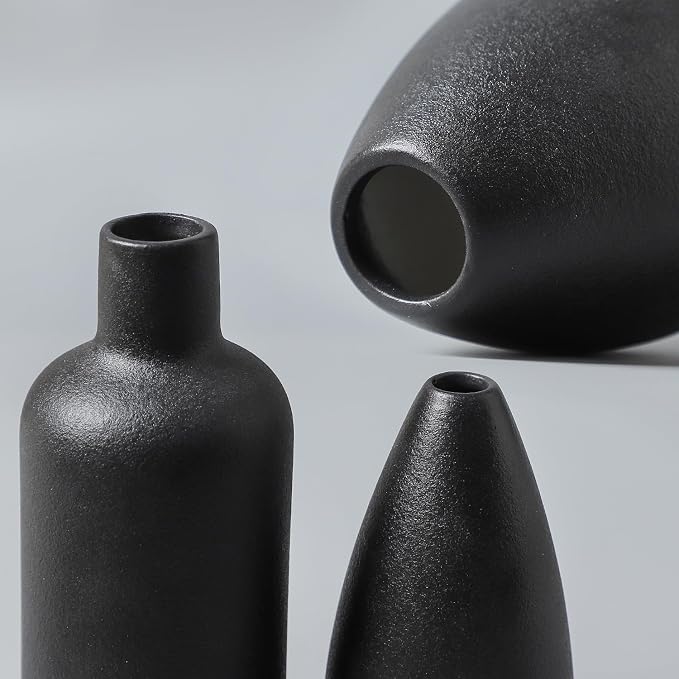 CEMABT Black Ceramic Vase Set - Image 3