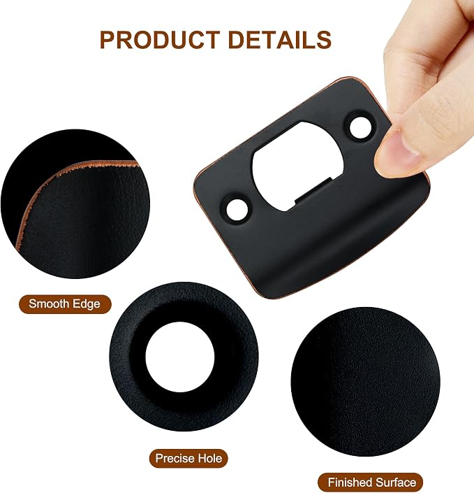 Door Strike Plate for Interior Doors, Oil Rubbed Bronze, 1 Pack | 2-1/4"x1-3/4" - Image 4