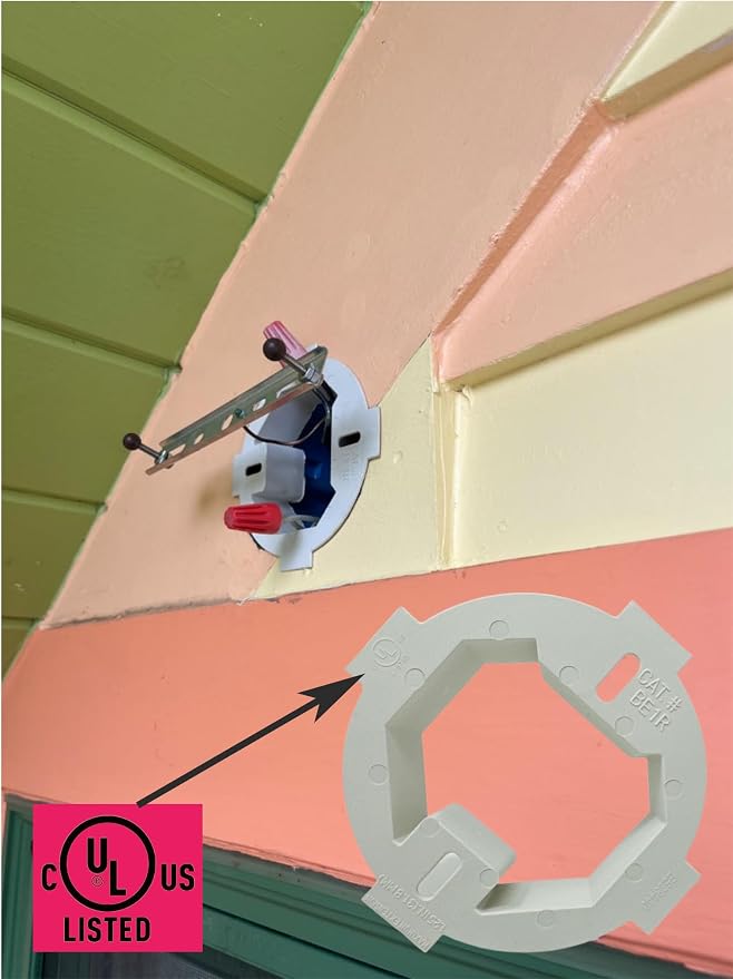 iMBAPrice IMBA-BE1R Ceiling Box Extender, UL Listed Plastic Ceiling Outlet Box - Image 7