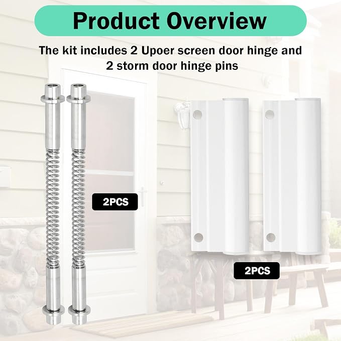 Upper Screen Door Hinge Leaf Hinge Pin Kit - Image 6