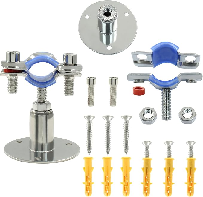 2PCS Wall Mount Ceiling Mount Pipe, - Image 5
