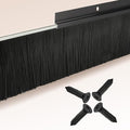 1-Pack Garage Door Brush Seal – Cepia Black Bottom Sweep – Roll-Up Door by DoorBrushSweep