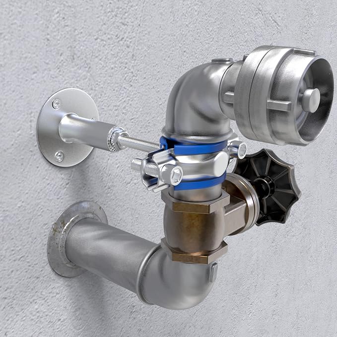 4PCS 304 Stainless Steel Wall Mount Ceiling Mount Adjustable Pipe - Image 4