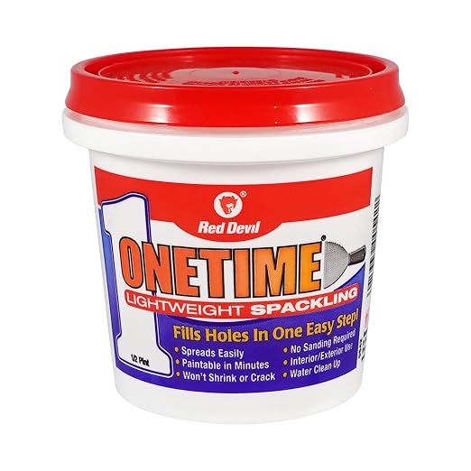 Red Devil 0542 ONETIME Lightweight Spackle Wall Repair, Spackling by RedDevil