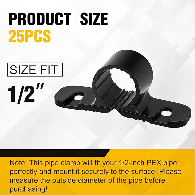 Briwooody 25 Pack 1/2 Inch Pipe Supports Suspension - Image 2