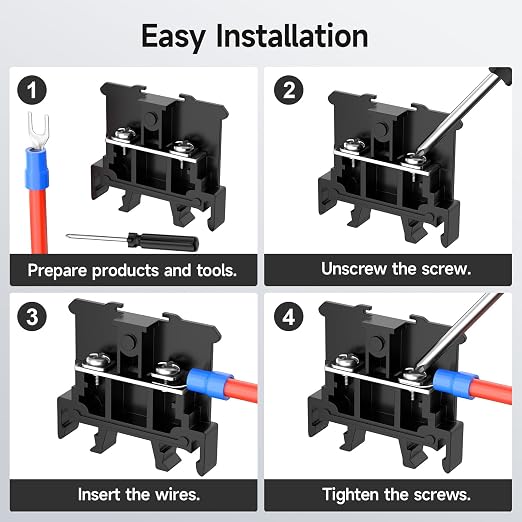 15Pcs JHY1 DIN Rail Terminal Blocks, 660V 16A, 2.5mm² | Detachable and - Image 5