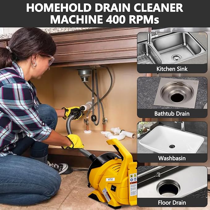 30Ft Electric Drain Cleaner Machine - Image 3