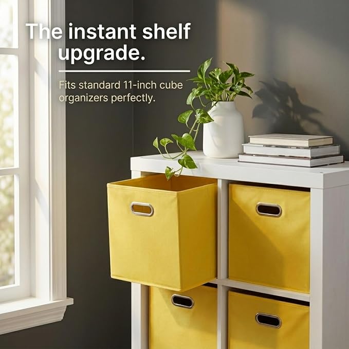 Household Essentials 6 ct Open Fabric Cube Storage Bins - Image 8