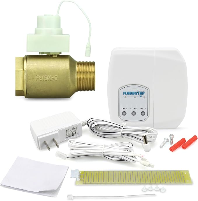 FloodStop Water Heater Leak Detector Kit, 1-1/2" NPT MIP x FIP | Automatic by FloodStop