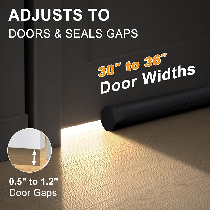 Door Draft Stopper for Bottom of Door, Under Door Draft Blocker - Image 2