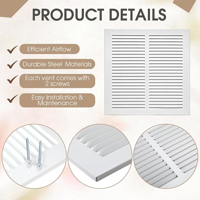 White 3 Pack Ceiling Vent Cover - Image 3