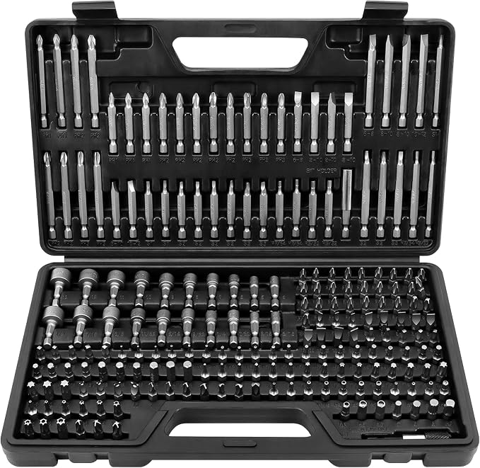 208-Pc Master Screwdriver Bit Set | Clutch, S2 Steel, 1/4" Hex Shank Bits - Image 8