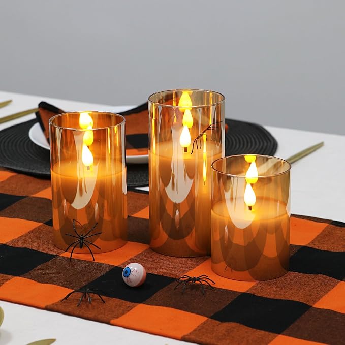 Rhytsing Gold Glass Battery Operated Candles - Image 6