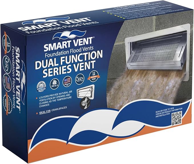 Smart Vent Dual Function, Engineered Foundation Flood Vent, FEMA Compliant and - Image 3