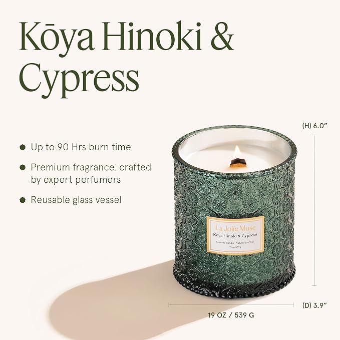 LA JOLIE MUSE Pine & Hinoki Cypress Scented Candles - Image 6