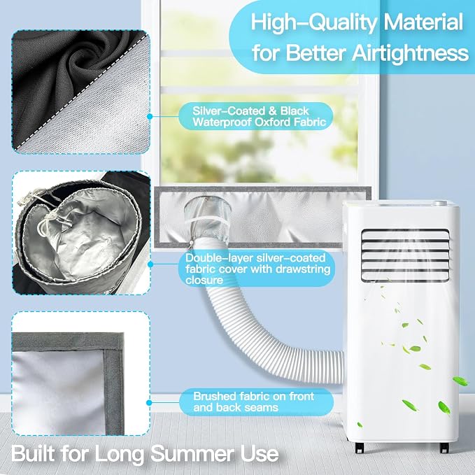 AC Window Seal Kit, 10 x 39 Inch Portable Air Conditioner Window Vent Kit | - Image 8