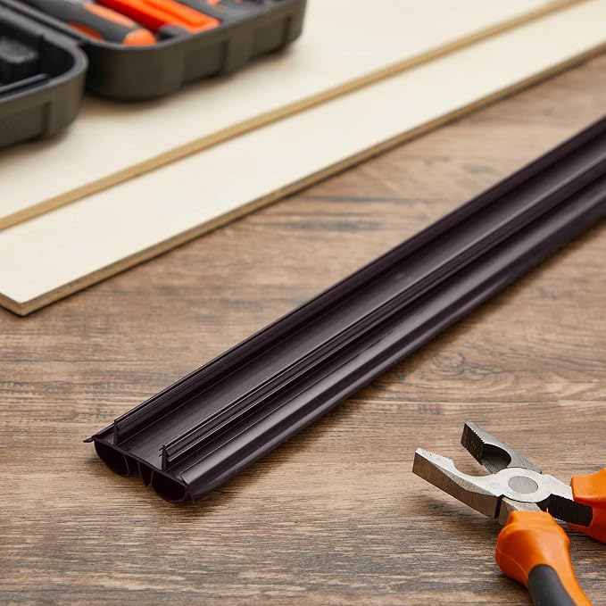 Pushglossy 2 Pcs 36" Kerf Door Sweep Double Bubble Kerf Brown | 1-3/4" Wide - Image 7
