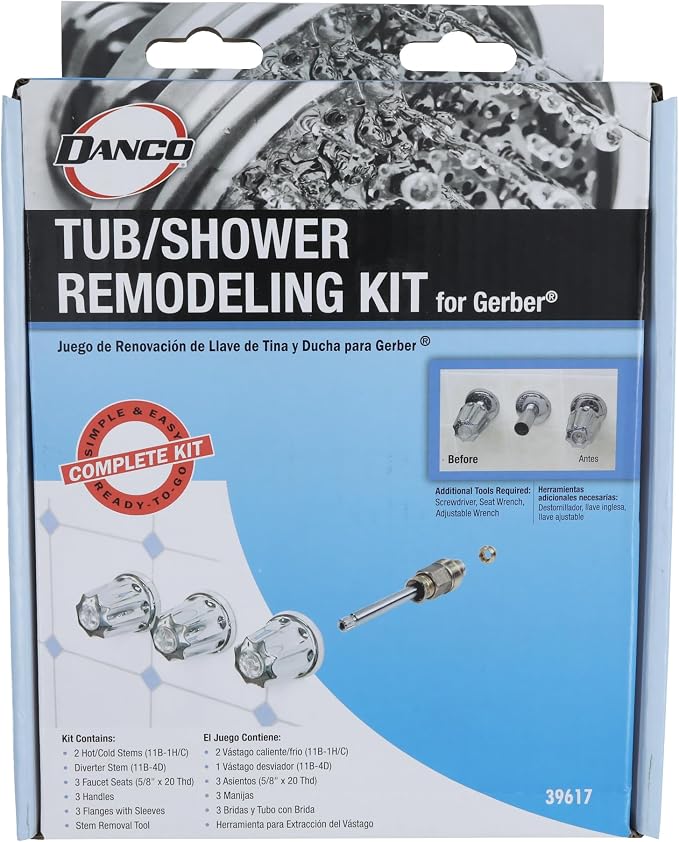 DANCO Bathtub and Shower 3-Handle Remodel/Rebuild Trim Kit - Image 8