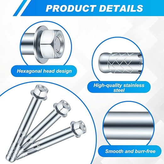 100 Pack 3/8" x 3" Sleeve Anchors - Image 3