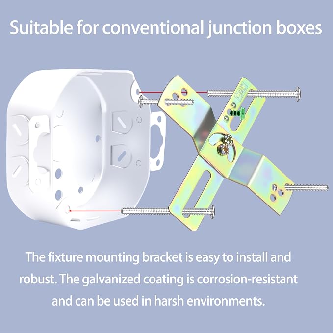 Light Fixture Mounting Brackets, Adjustable Mounting Plates - Image 4