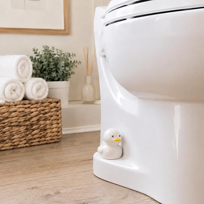 Duck Toilet Bolt Covers, Ceramic Toilet Bolt Caps - Image 2