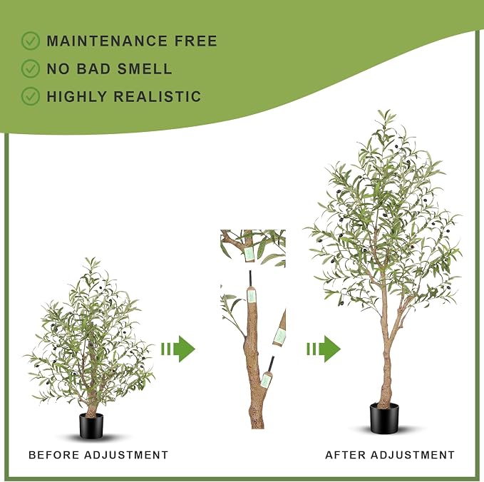 FEELEAD 5FT Artificial Olive Tree - Image 4