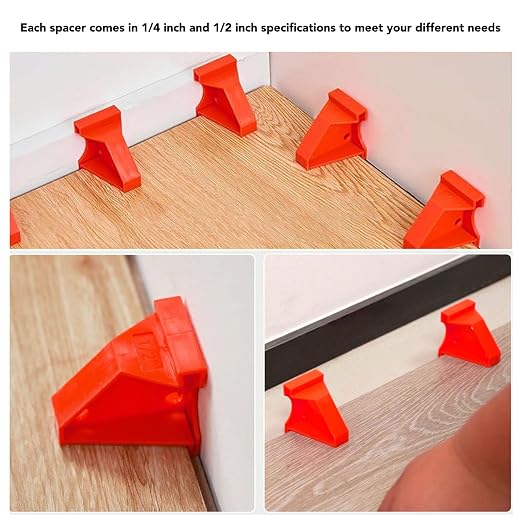 Flooring Spacers, 20 Pack 1/4 Inch Gap & 1/2 Inch Gap Laminate Wood Flooring - Image 6