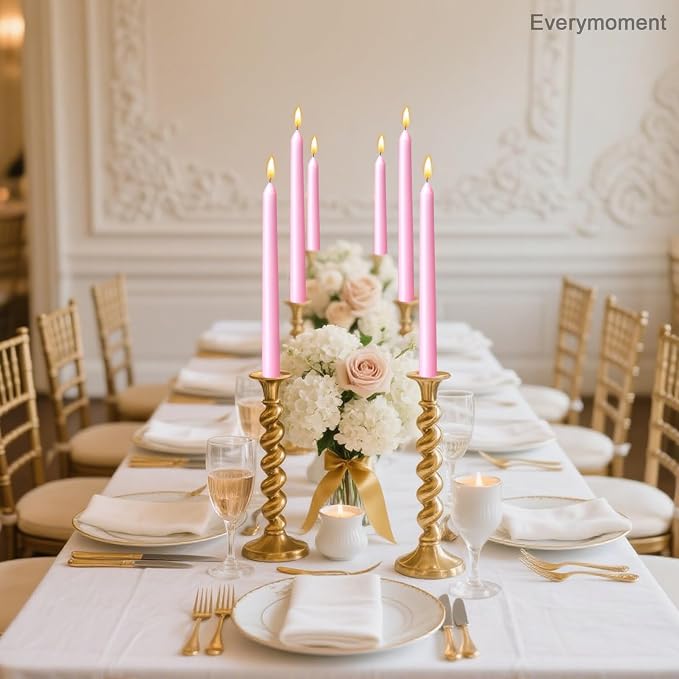 Everymoment Pink Taper Candles - Image 5