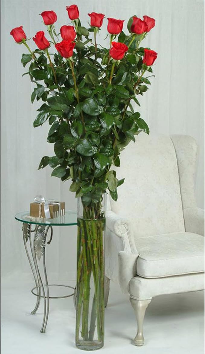 WGVI Quality Thick Weighted Tall Clear Cylinder Glass Vases, Flower Arrangement - Image 6