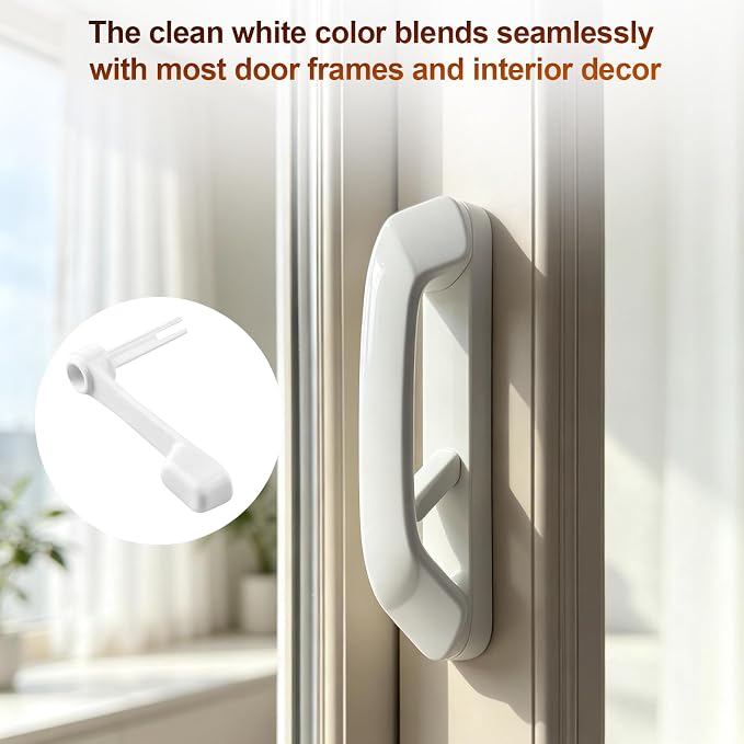 White Sliding Patio Door Latch Lever - Image 6