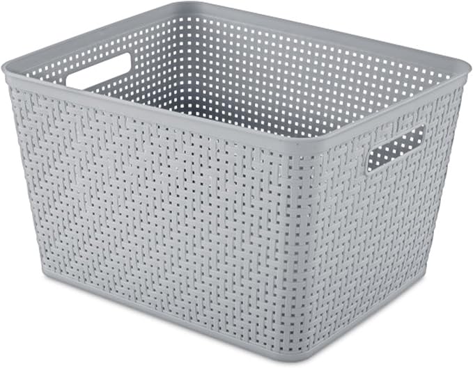 Sterilite 18 Pack Plastic Storage Bin Organization Containers, Tall Baskets - Image 6