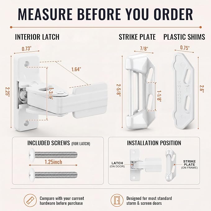 Storm and Screen Door Latch Repair Kit - Image 7