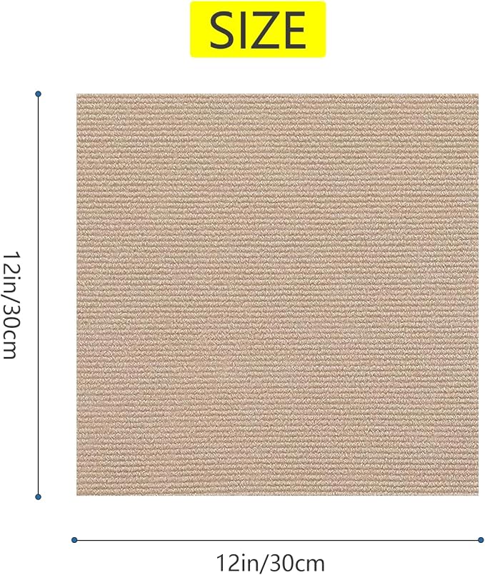 35pc 12" x 12" Self-Adhesive Carpet Tiles, Economical Temporary Flooring - Image 2