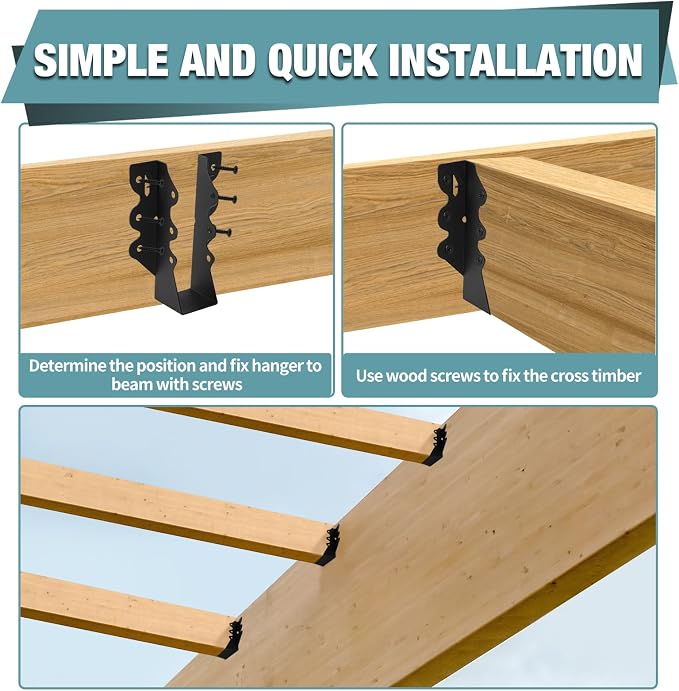 24PCS 2x6 Joist Hanger, Joist Bracket, Hurricane Ties - Image 6