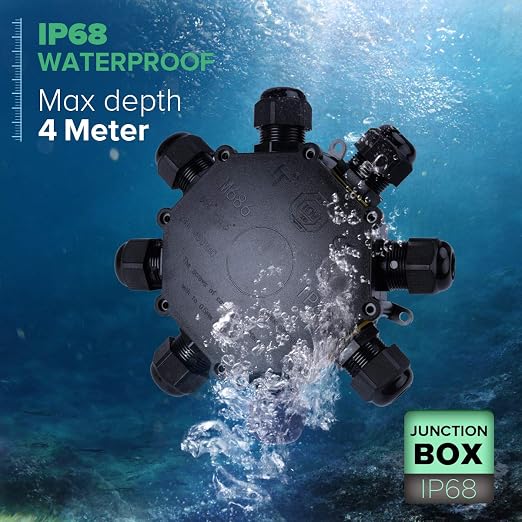 8 Way Electrical Junction Box, La Vane IP68 Waterproof 8 Way Cable Connector - Image 5
