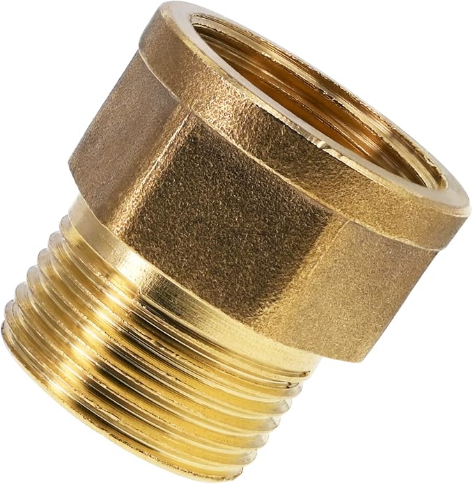 2 Pack Brass Pipe Fittings, 3/4" to 3/4" Pipe Reducer Adapter Coupler, 3/4" - Image 5