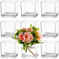 Square Glass Vases Set of 9, Square Vase by MARTAGE